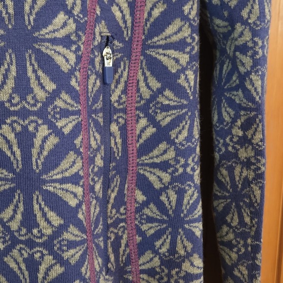 Title Nine Half Zip Pullover Merino Wool blend Sweater Purple size M - Picture 8 of 13